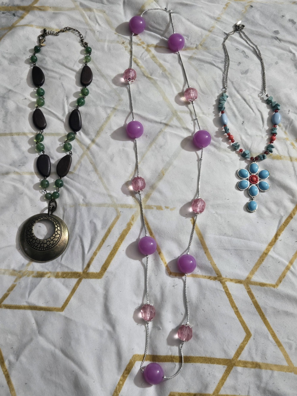 Vintage Avon Bead And Stone Necklace Bundle